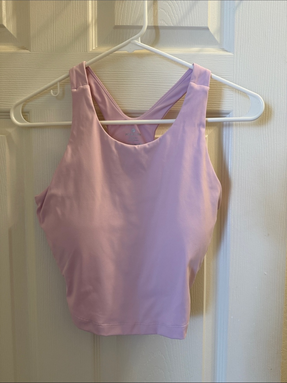 Baby Pink Cropped Tank Top - Unbranded